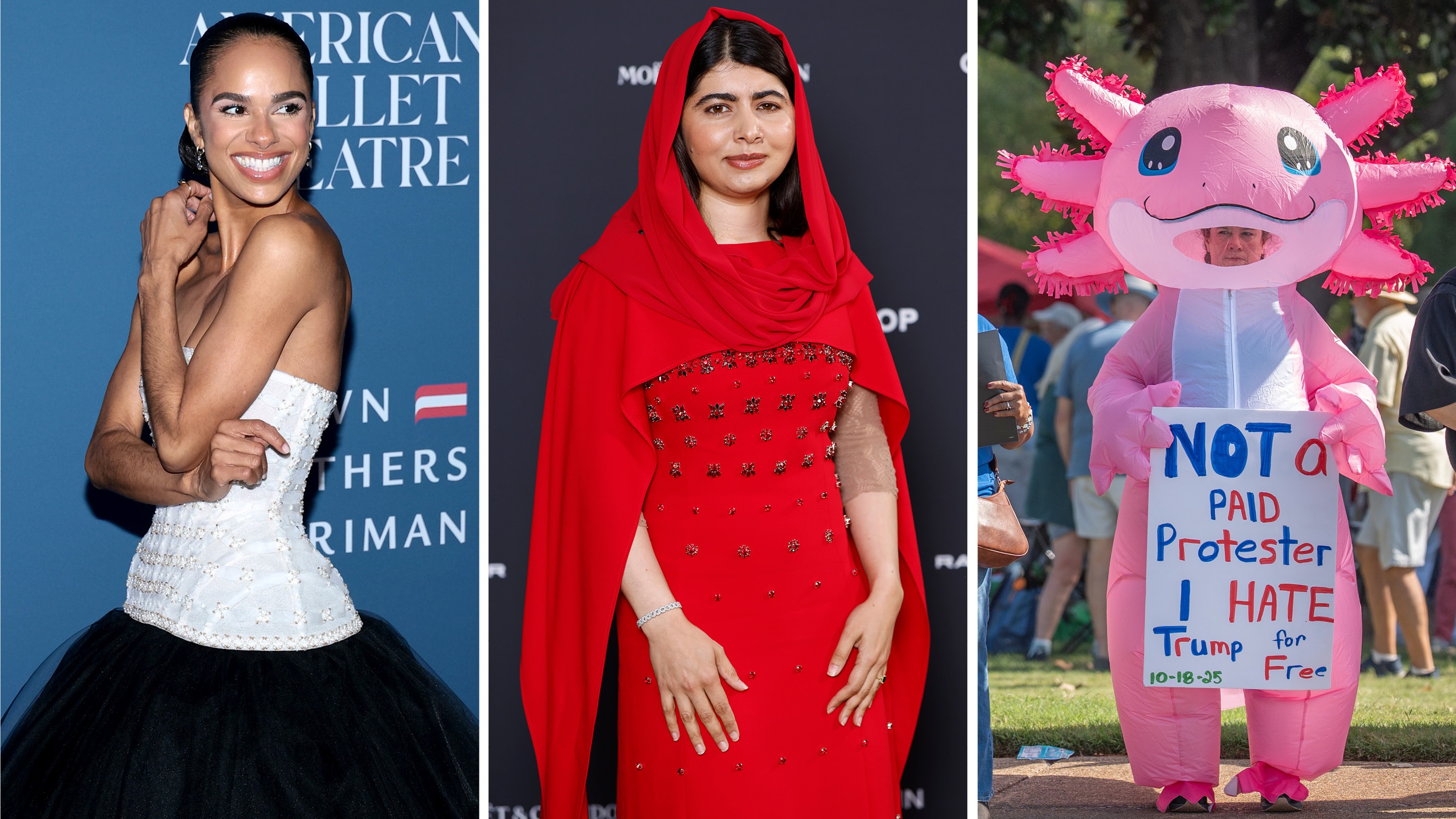 From left: Misty Copeland, Malala Yousafzai, mystery axolotl.